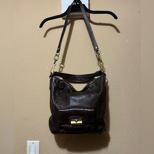 Brown leather Coach purse w/matching wallet & dust bag